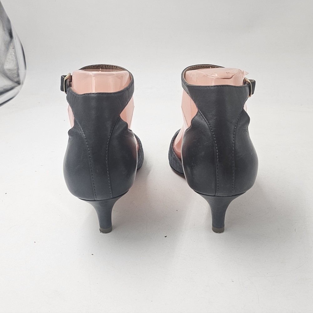 Clarks Artisan Sage Glamor Navy Blue D'Orsay Kitten Heels Size 6 - Picture 8 of 14